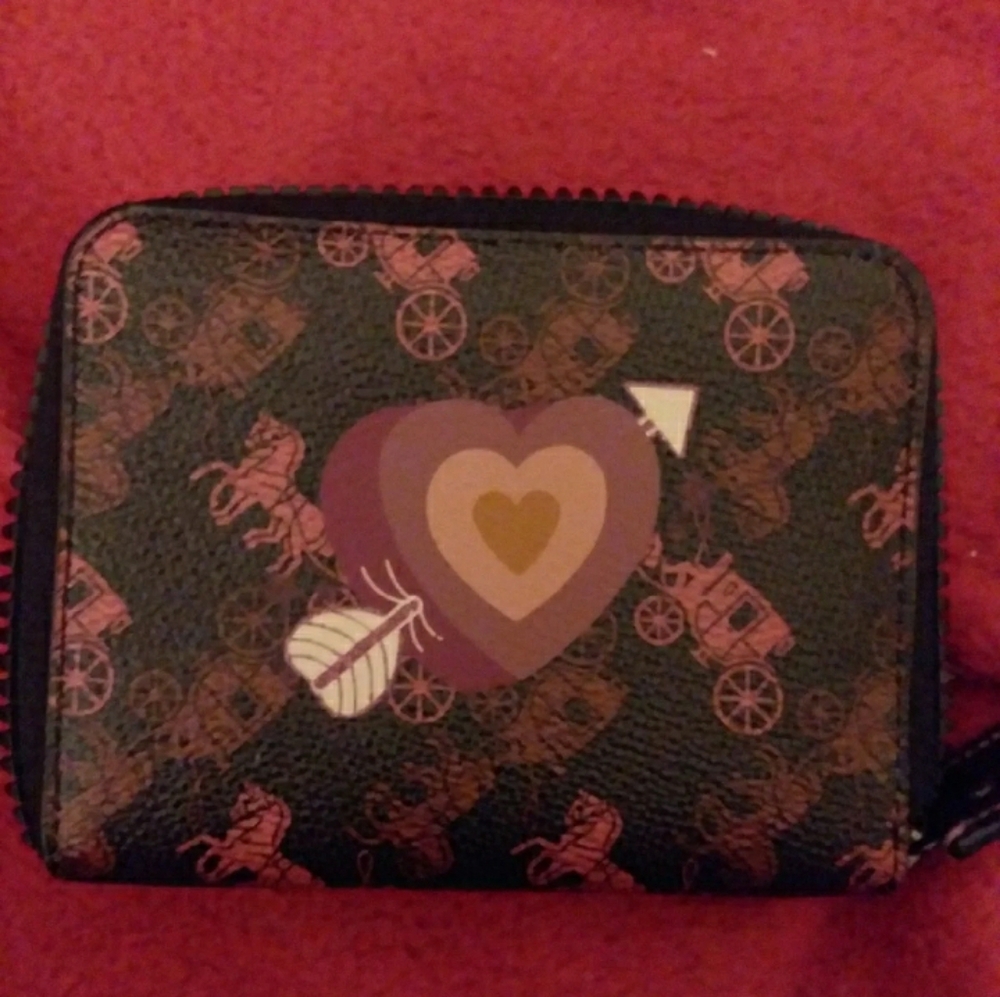 Coach small wallet Horse and carriage print